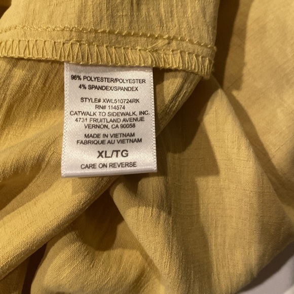 XL mustard yellow top by Pleione - new with tags - Picture 4 of 4